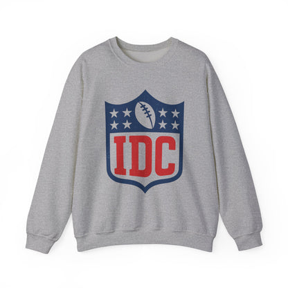 IDC Football Crewneck Sweatshirt — Retro Football Shield Pullover