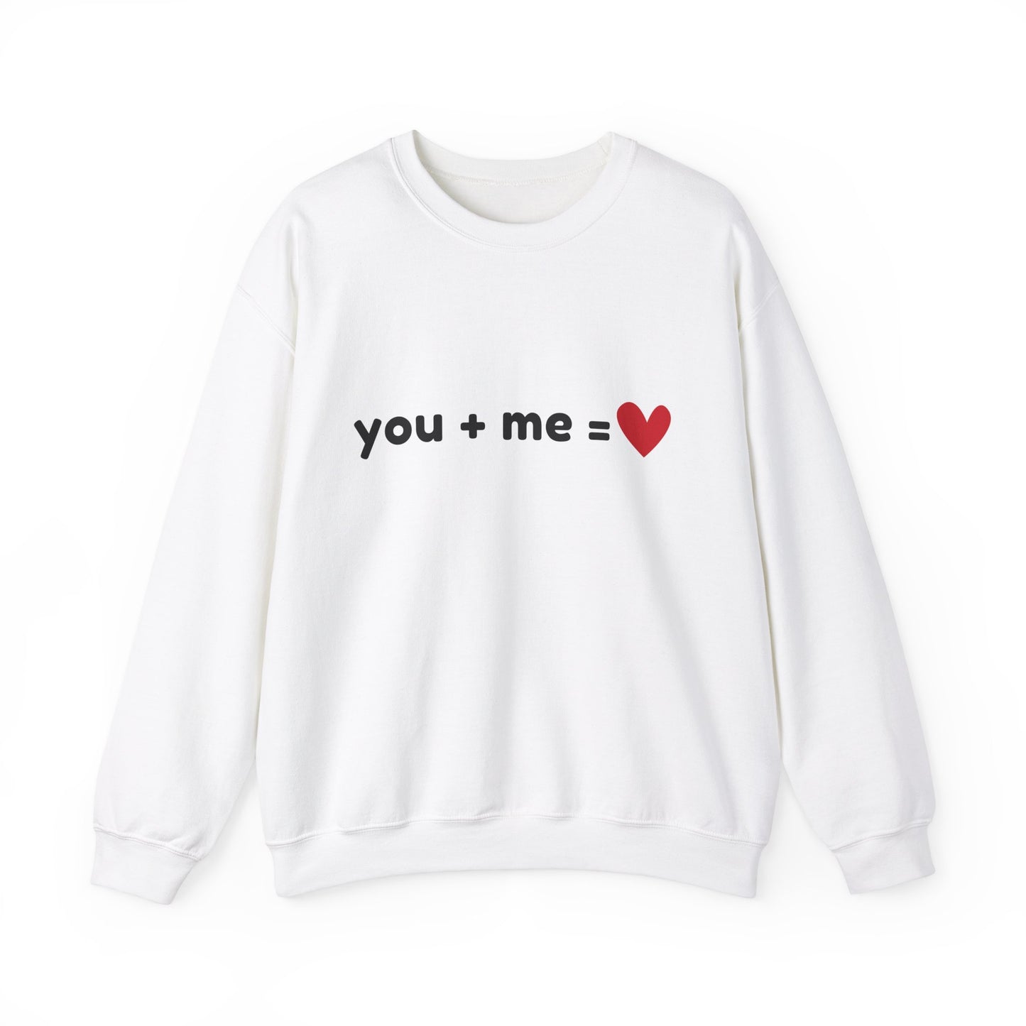 Couples Matching Sweatshirt - You + Me = Us Valentine's Shirt