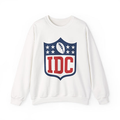 IDC Football Crewneck Sweatshirt — Retro Football Shield Pullover