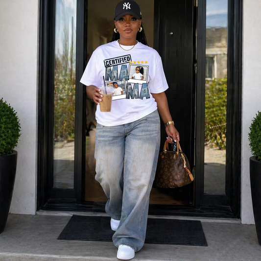 Custom Certified Mama T-Shirt with Kids Photos | Personalized Mother’s Day Shirt | Mom Gift | Photo Collage Shirt